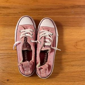 Converse candy cane shoes (size 5)